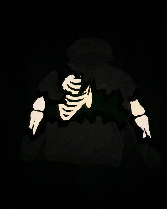 Reflective Skeleton Hoodie Size Medium (M)