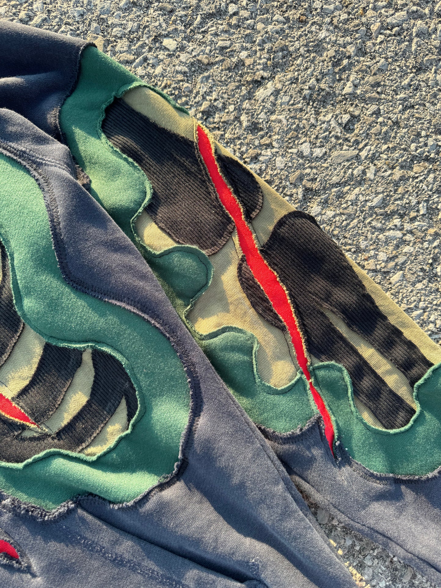 Navy/Green Claw Bones Hoodie Size Medium (M)