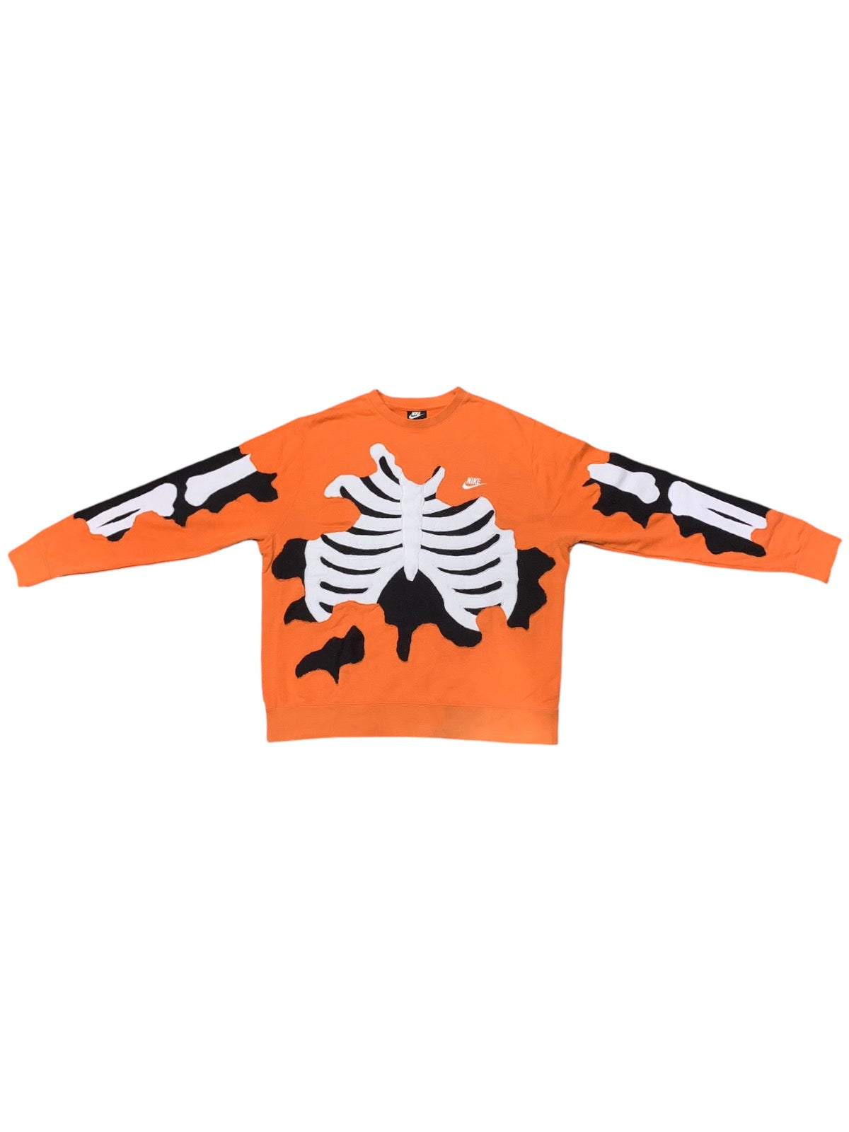 Orange/Black Bones Crewneck Size Double Extra Large (XXL)