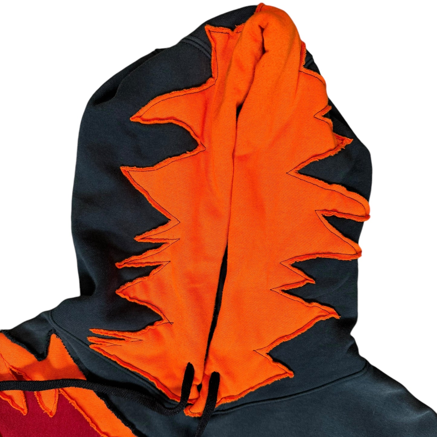 Raging Flames Ribcage Hoodie Size Double Extra Large (XXL)