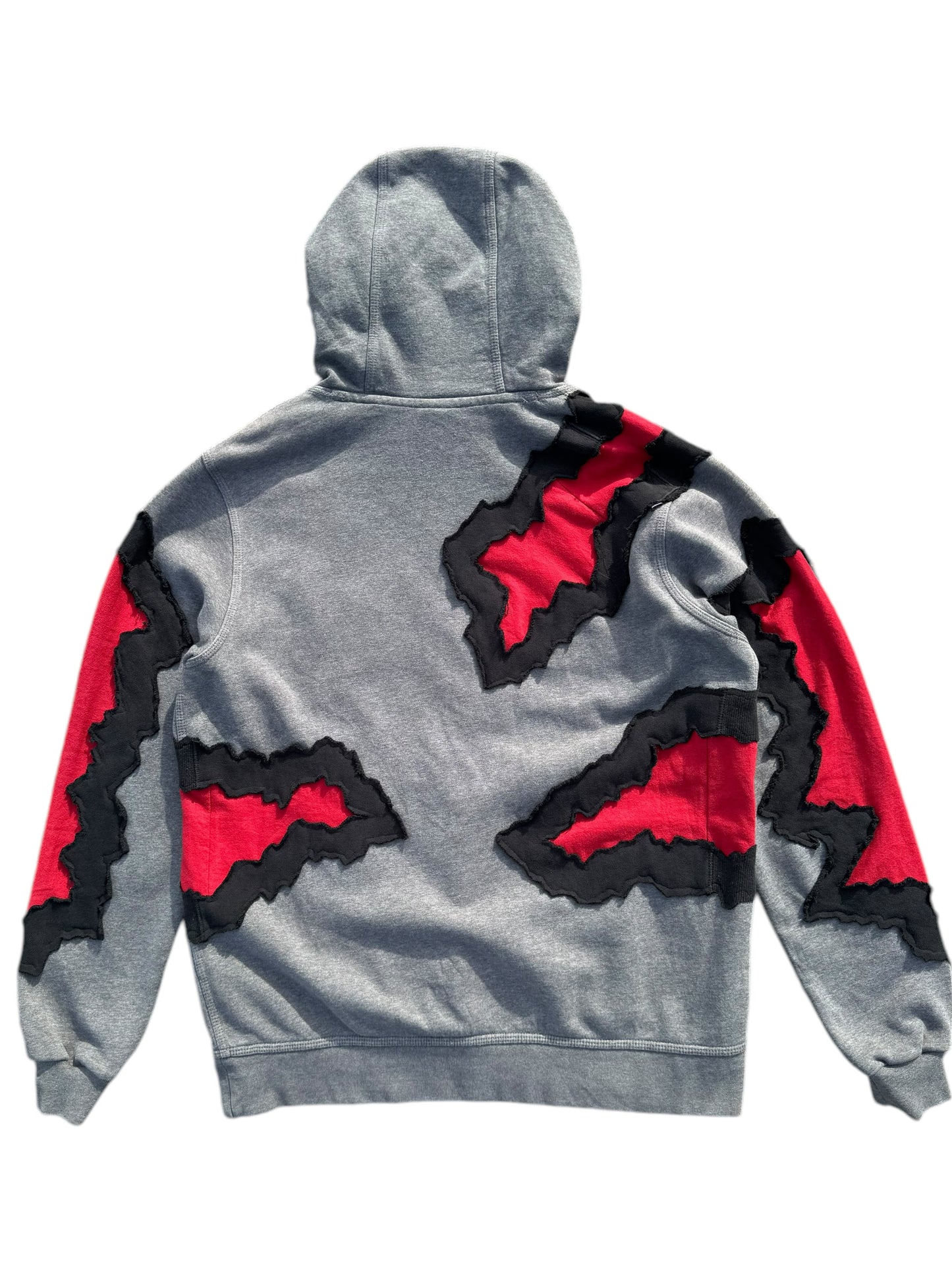 Grey/Red Claw Bones Hoodie Size Large (L)