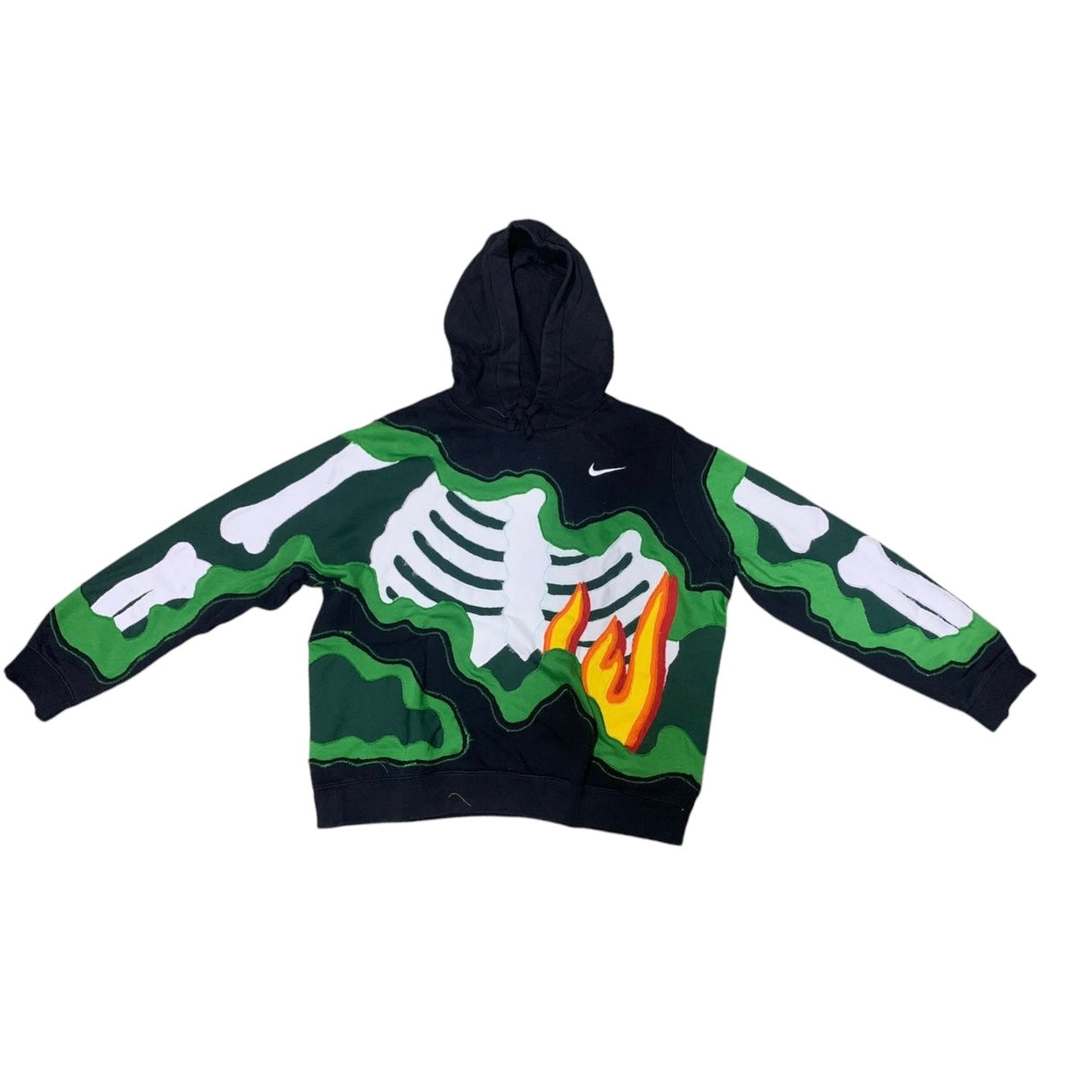 Forest Flame Skeleton Hoodie Size Extra Large (XL)