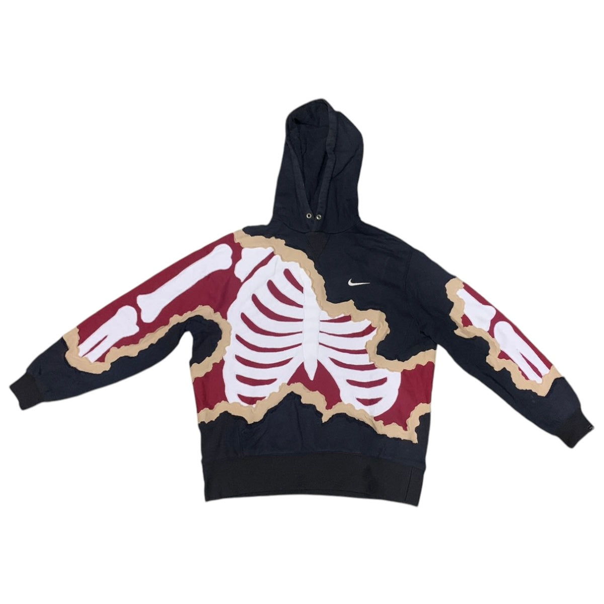 Crimson Ribcage Hoodie Size Double Extra Large (XXL)