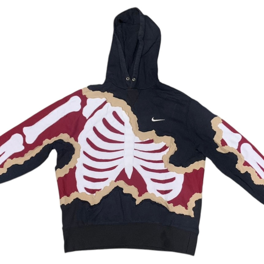 Crimson Ribcage Hoodie Size Double Extra Large (XXL)