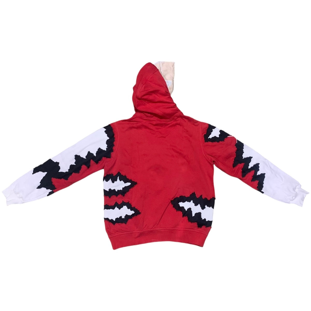 Red/White Stitch Bones Hoodie Size Large (L)