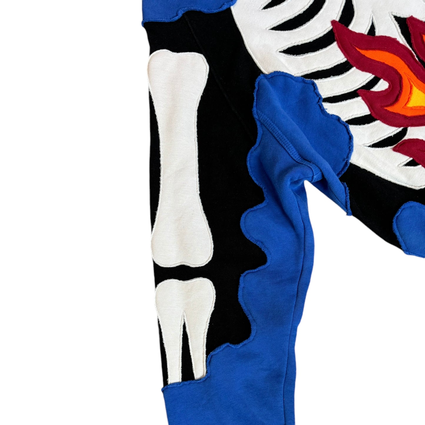 Blue Flame Skeleton Hoodie Size Extra Large (XL)