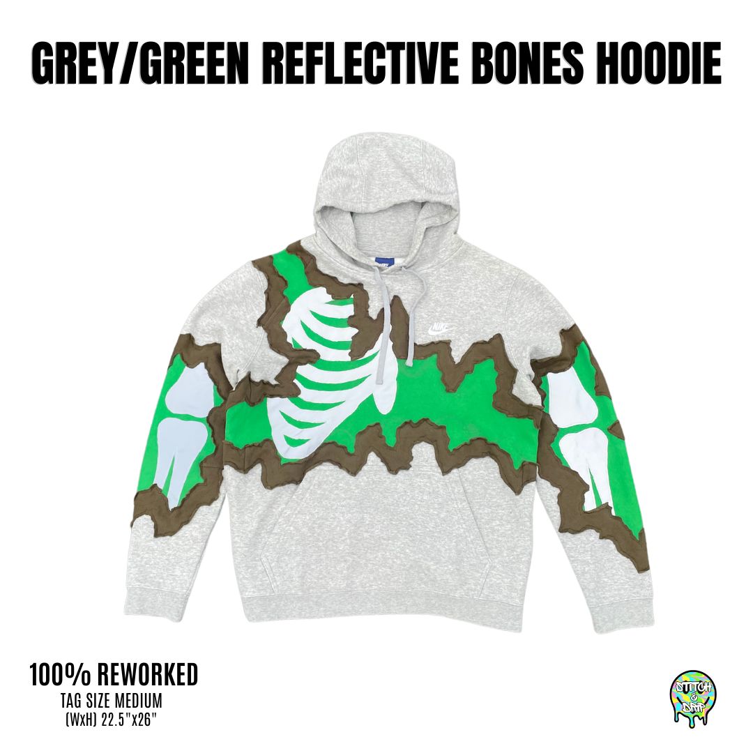 Reflective Skeleton Hoodie Size Medium (M)